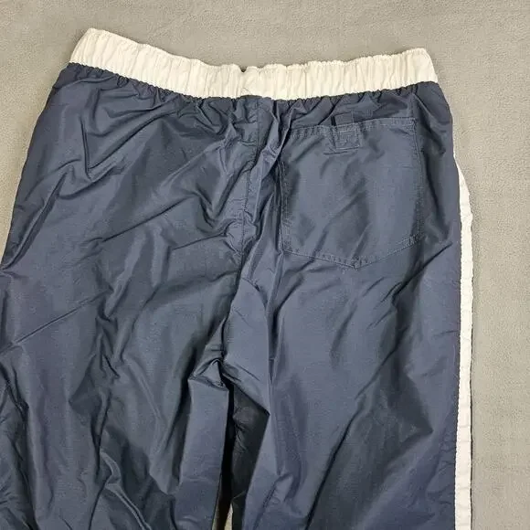 Vintage Nike Track Pants Womens Medium Blue Warm Up Lined Swoosh Sportswear Y2K - Picture 9 of 15